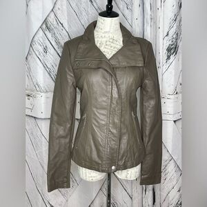 RD STYLE Vegan leather moto jacket brown M